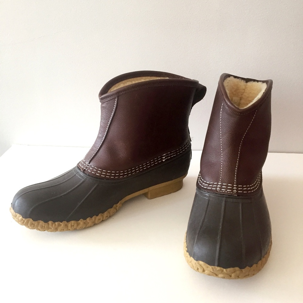 LL Bean Shearling Lounger Pull On Boots Mens 10 M
